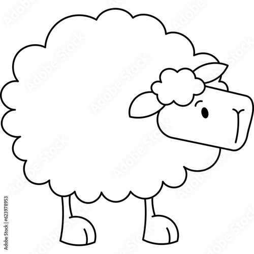 Wallpaper Mural Sheep Coloring Page Torontodigital.ca