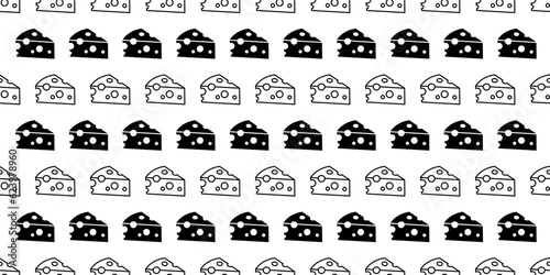 black white cheese seamless pattern