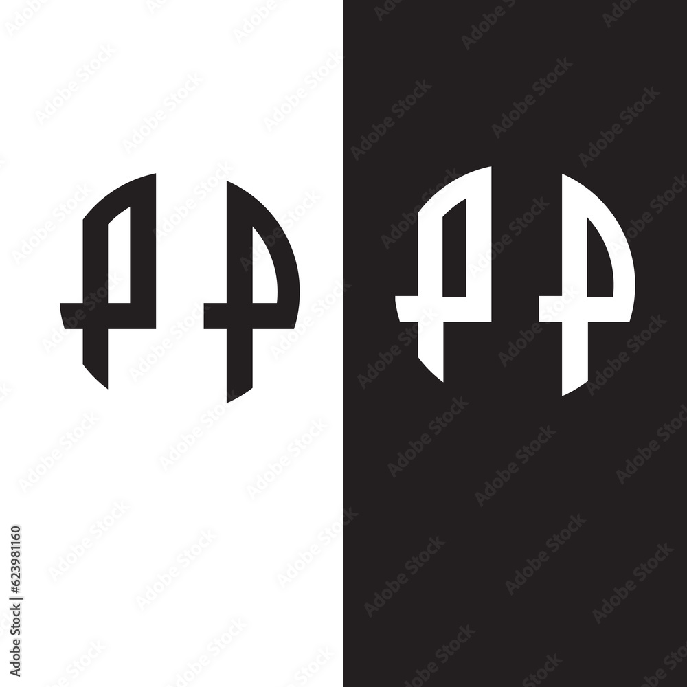 p p initial logo design round circle p p initial logo design round circle