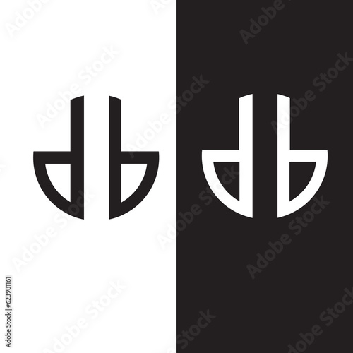 Free Download d b initial logo design round circle - GFXLoad
