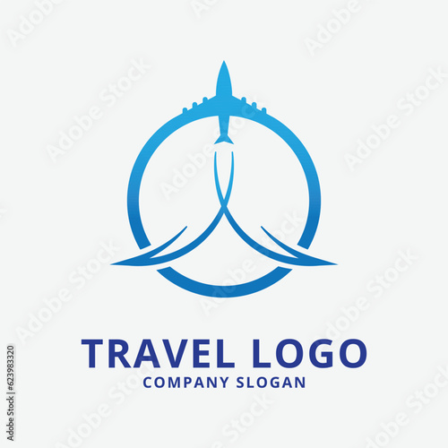 air travel line art design logo illustration icon