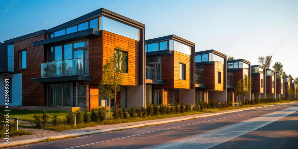 Architectural Marvels: Modern Housing Estate. Generative AI