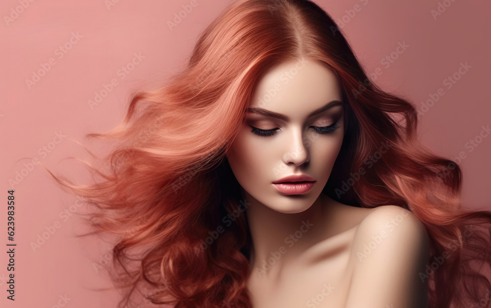 custom made wallpaper toronto digitalLuxury Haircare Banner. Generative AI