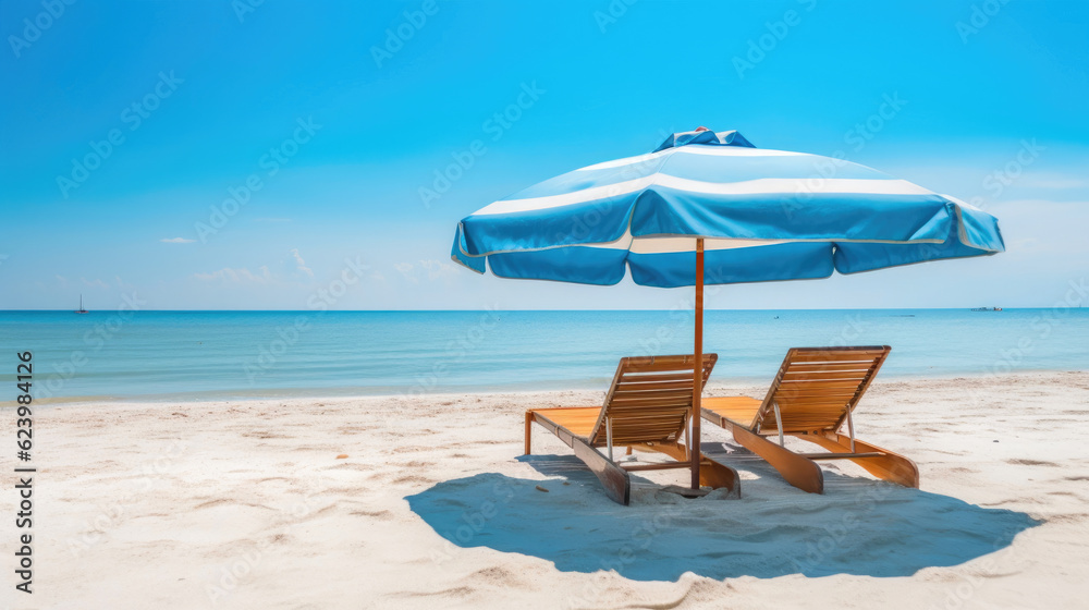 Beach Chairs and Umbrella
