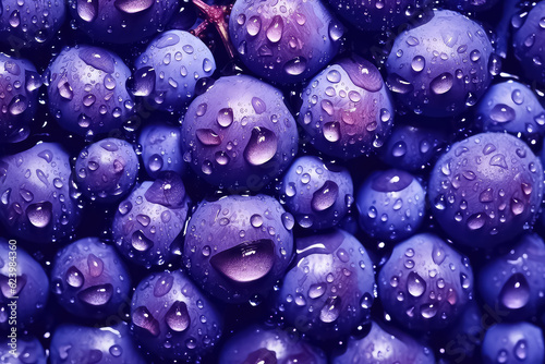 seamless background of many beautiful and shiny grape  top view.