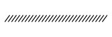 Slash line border. Diagonal parallel lines divider strip. Tilt strip geometric abstract border. Slash divider. Vector illustration isolated on white background.
