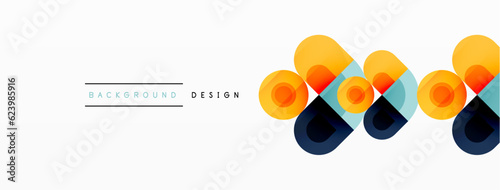 Circular Symphony A Captivating Vector Geometric Abstract Background, Embracing a Harmonious Composition of Intriguing Circles and Captivating Round Shapes, Evoking a Mesmerizing Visual Symphony