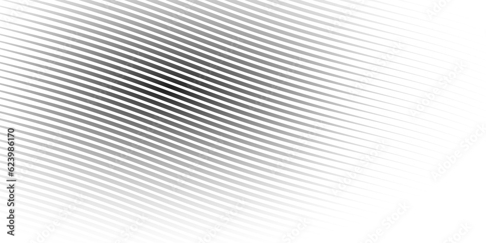 Diagonal lines halftone effect. Abstract black and white background with curve lines and waves. Banner. Diagonal lines halftone effect. Abstract black and white background with curve lines and waves. Banner.