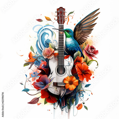 Melodic Wings: Harmonies of the Hummingbird Guitar, Generative AI