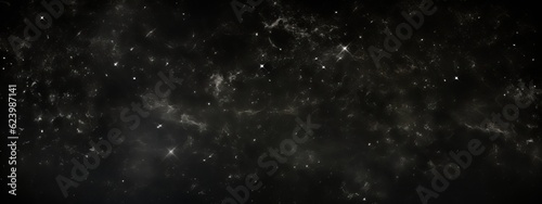Night starry dark space deep universe background. Generative AI technology.