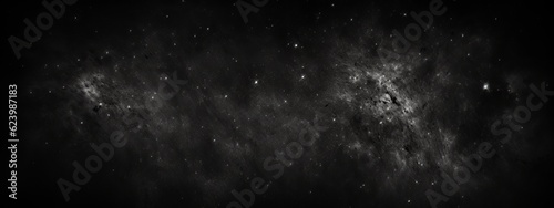 Star and space dust clouds deep universe background. Generative AI technology.