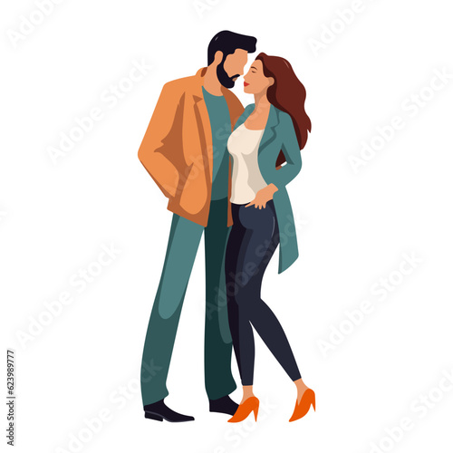 couple man and woman romance vector