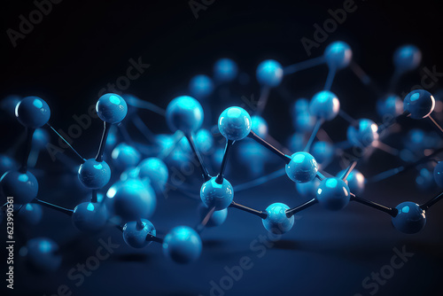 Science molecular DNA model structure, AI