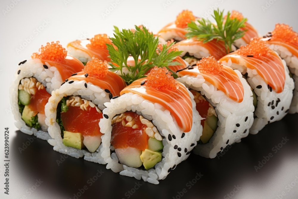 Sushi Asian food. Generative AI Sushi Asian food. Generative AI