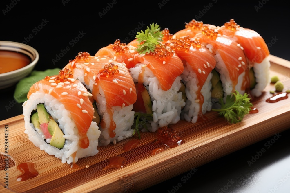 Sushi Asian food. Generative AI