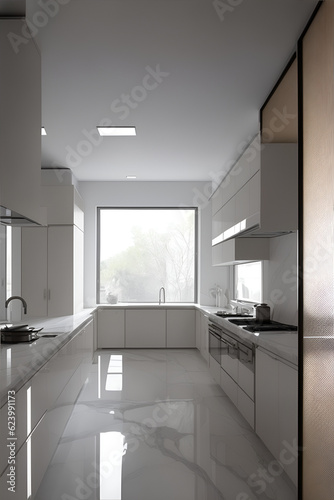 Modern kitchen. AI generated illustration