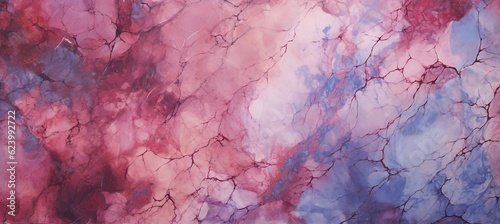 Watercolor pink blue grunge marble background. Generative AI technology.