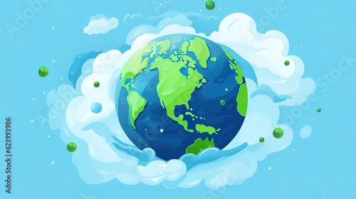 The theme of World Ozone Day is to protect the earth and protect the environment,AI generated. © 娜 赵