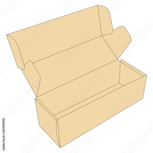 mock up paper box. open and closed mockup