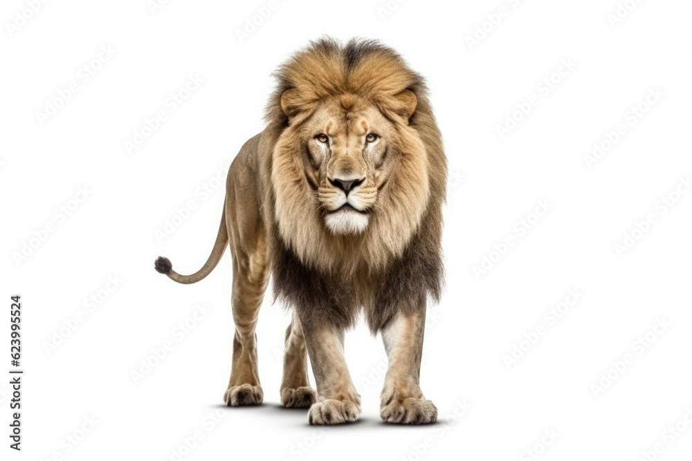 Lion isolated on white background , Generative AI Lion isolated on white background , Generative AI