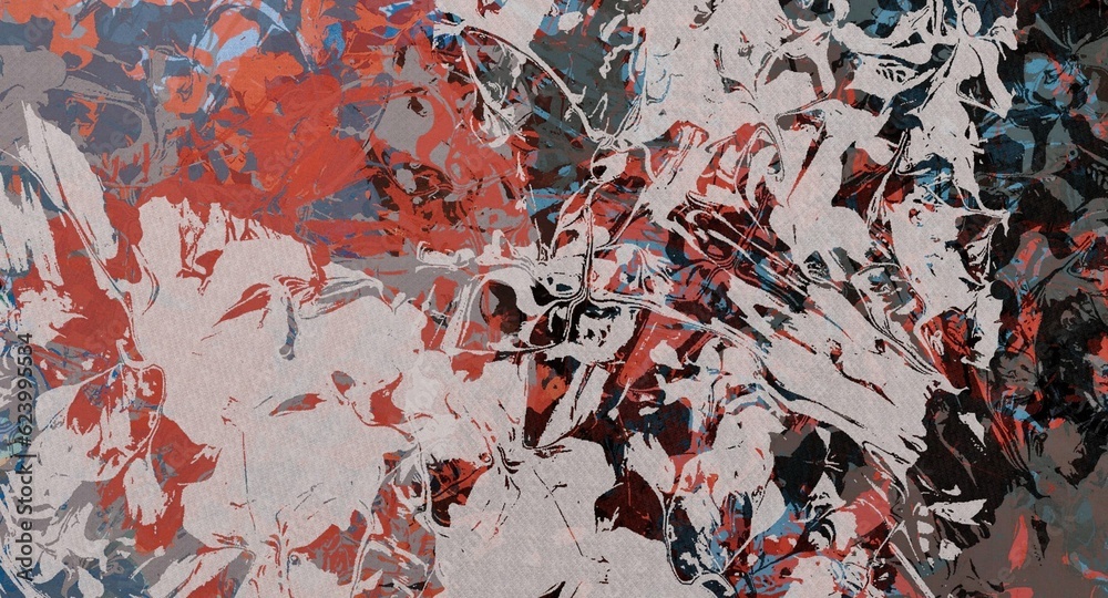 Abstract Grunge Background Graphic Watercolor Stylization on Textured Canvas of Chaetic Strokes of Paint Spots