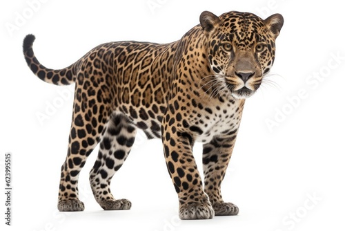 Jaguar, Panther, isolated on white background, Generative AI
