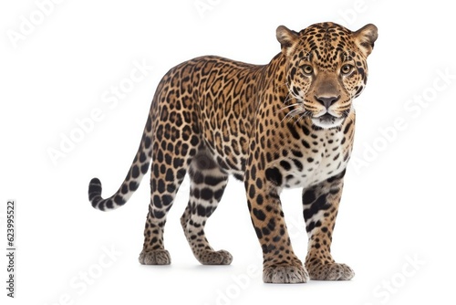 Jaguar  Panther  isolated on white background  Generative AI