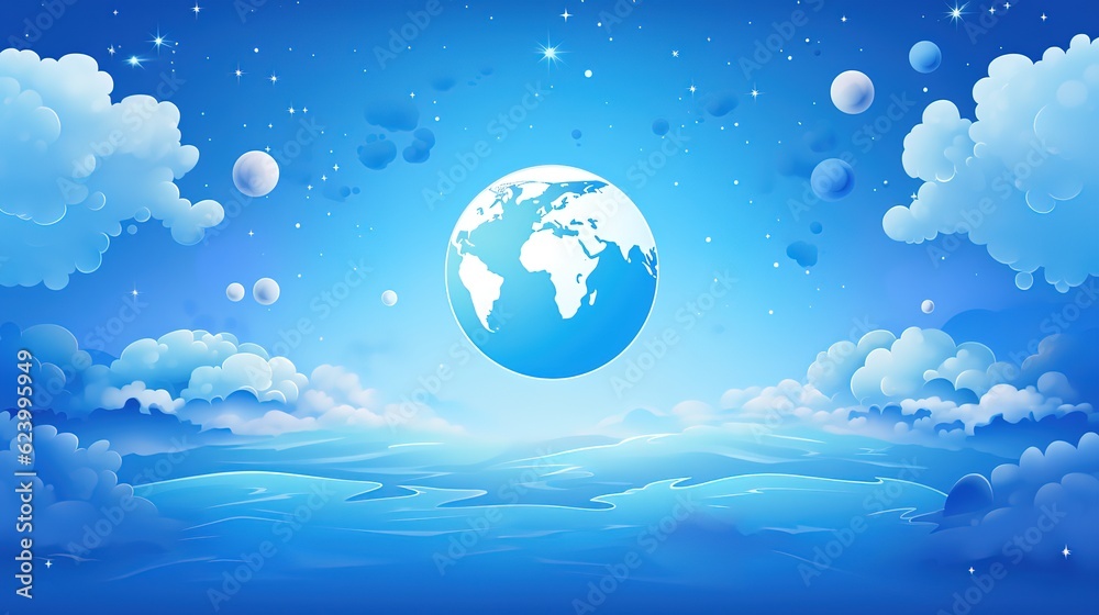 Obraz premium The theme of World Ozone Day is to protect the earth and protect the environment,AI generated.