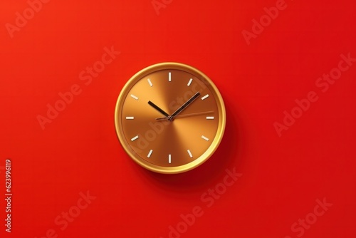 Golden Time Concept, Clock mad from gold background, Generative AI