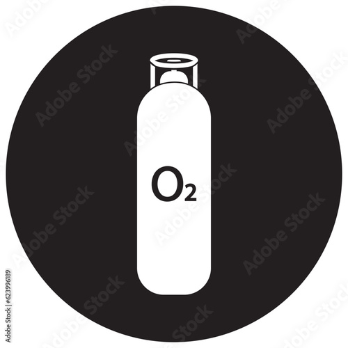 oxygen cylinder icon vector