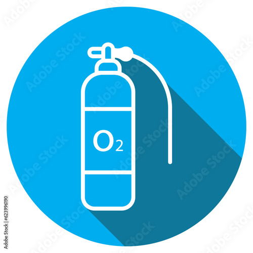oxygen cylinder icon vector