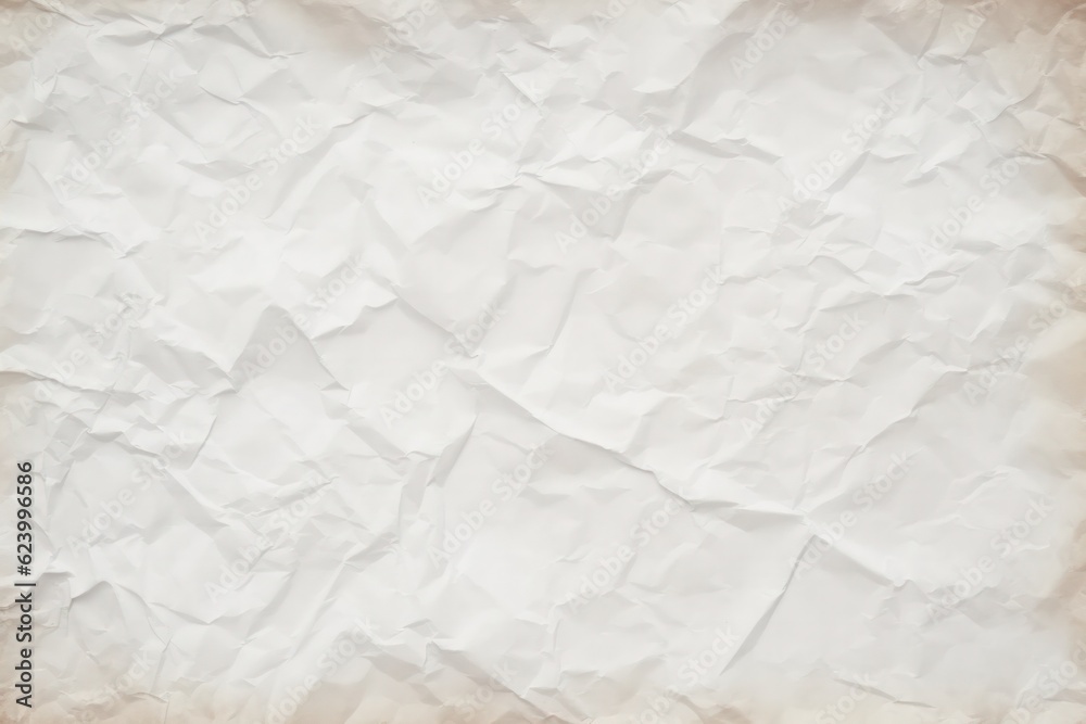 Abstract background of old white crumpled paper, wrinkled, Generative AI Abstract background of old white crumpled paper, wrinkled, Generative AI