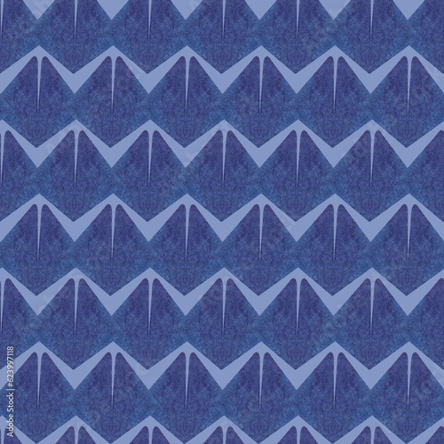 Watercolor seamless hand drawn geometric pattern with colorful waves of rhombuses