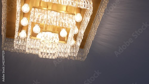 Beautiful chandelier in an expensive mansion