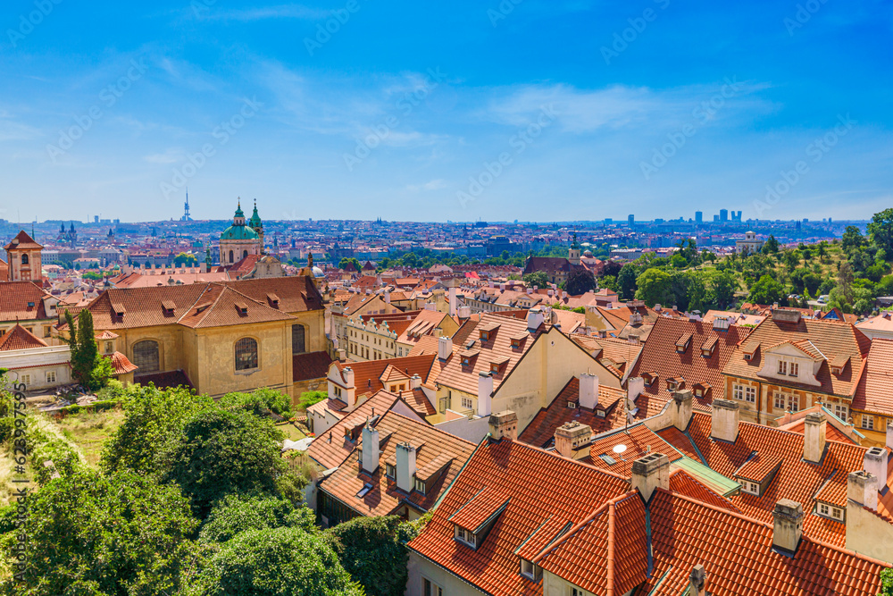 Panoramic view of Prague city, Czech Republic's Capital City