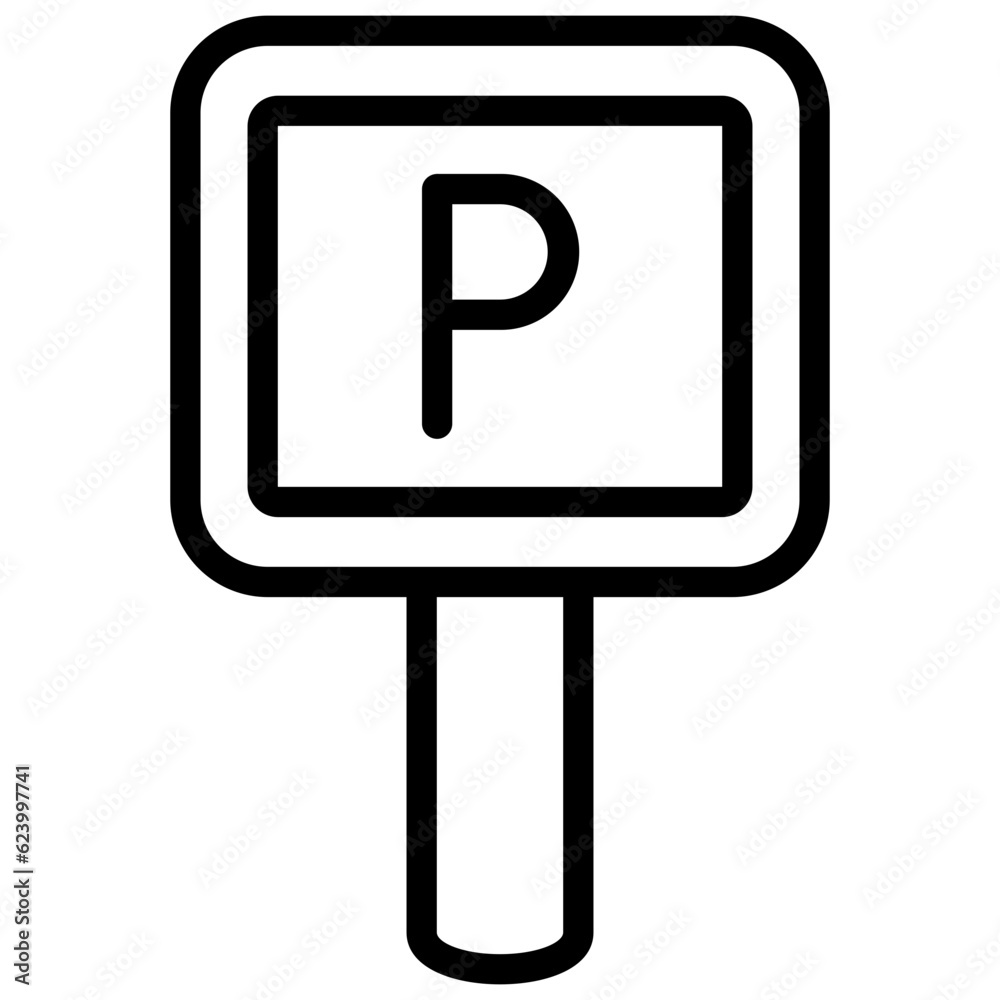Parking symbol vector icon style Parking symbol vector icon style