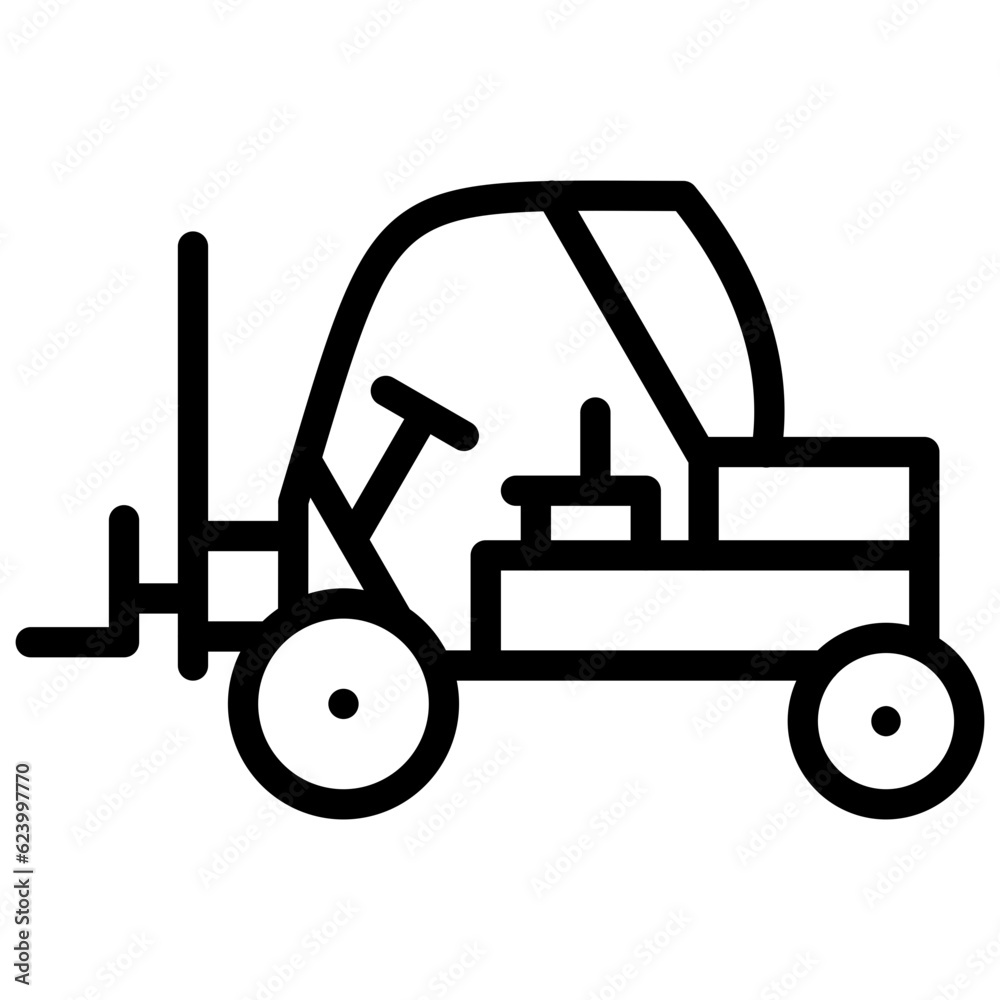 Fototapeta premium Forklift vector icon style