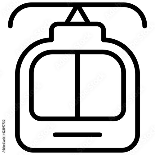 Cable car vector icon style