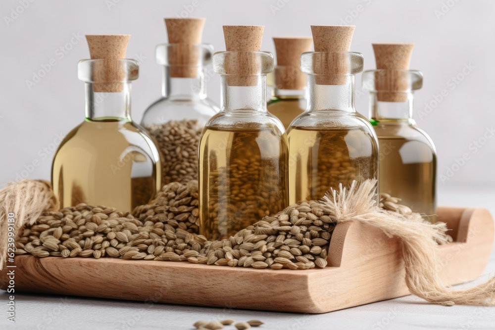 Board hemp oil bottles. Generate Ai Board hemp oil bottles. Generate Ai