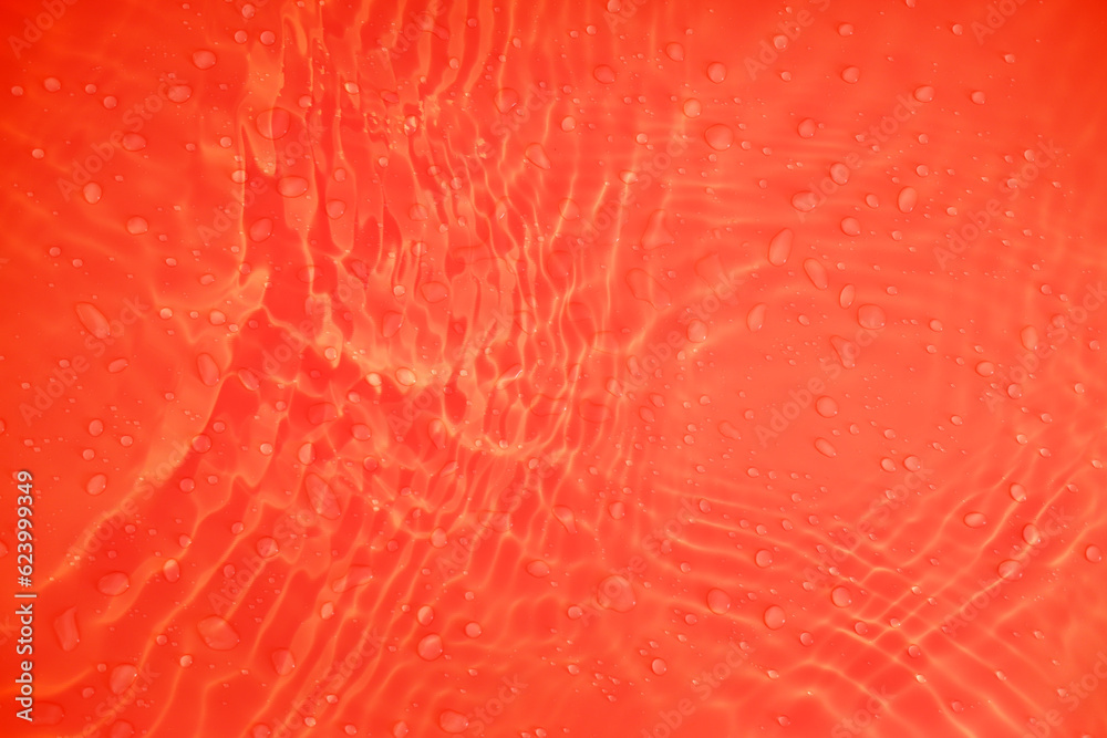 Redwater with ripples on the surface. Defocus blurred transparent white ...
