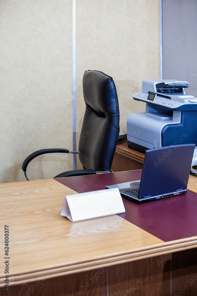office interior with desk and chair
