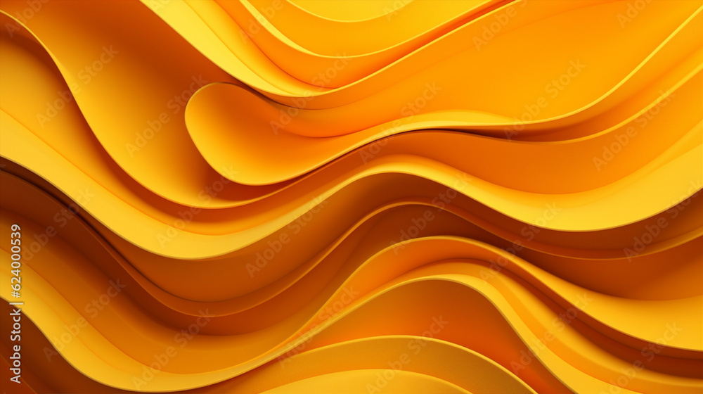 Illustration flowing modern yellow design art abstraction background colorful white graphic wave orange