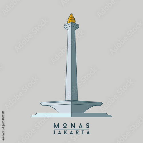 National Monument or Monas, one of the famous landmarks in Indonesia