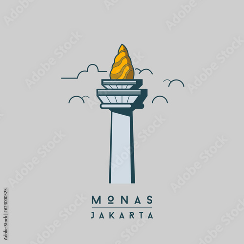 National Monument or Monas, one of the famous landmarks in Indonesia