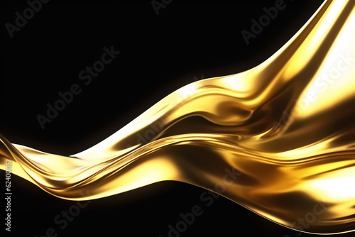golden liquid, metallic moving liquid spray, heart shaped gel, golden splash clip art, Black Friday,paint, abstract design elements isolated on black background. Luxury Beauty Concept,Generative AI