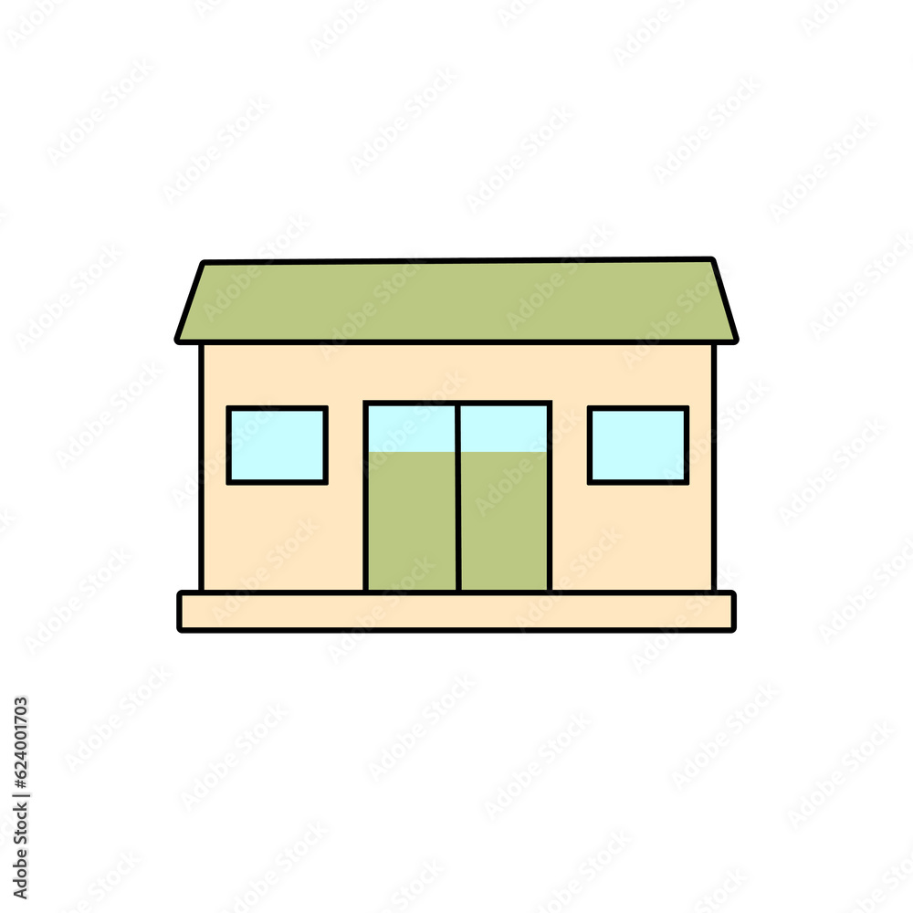 Cartoon store icon design vector, flat shop building illustration Cartoon store icon design vector, flat shop building illustration