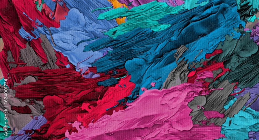 Abstract raster grunge background with blurred wavy smears of paint