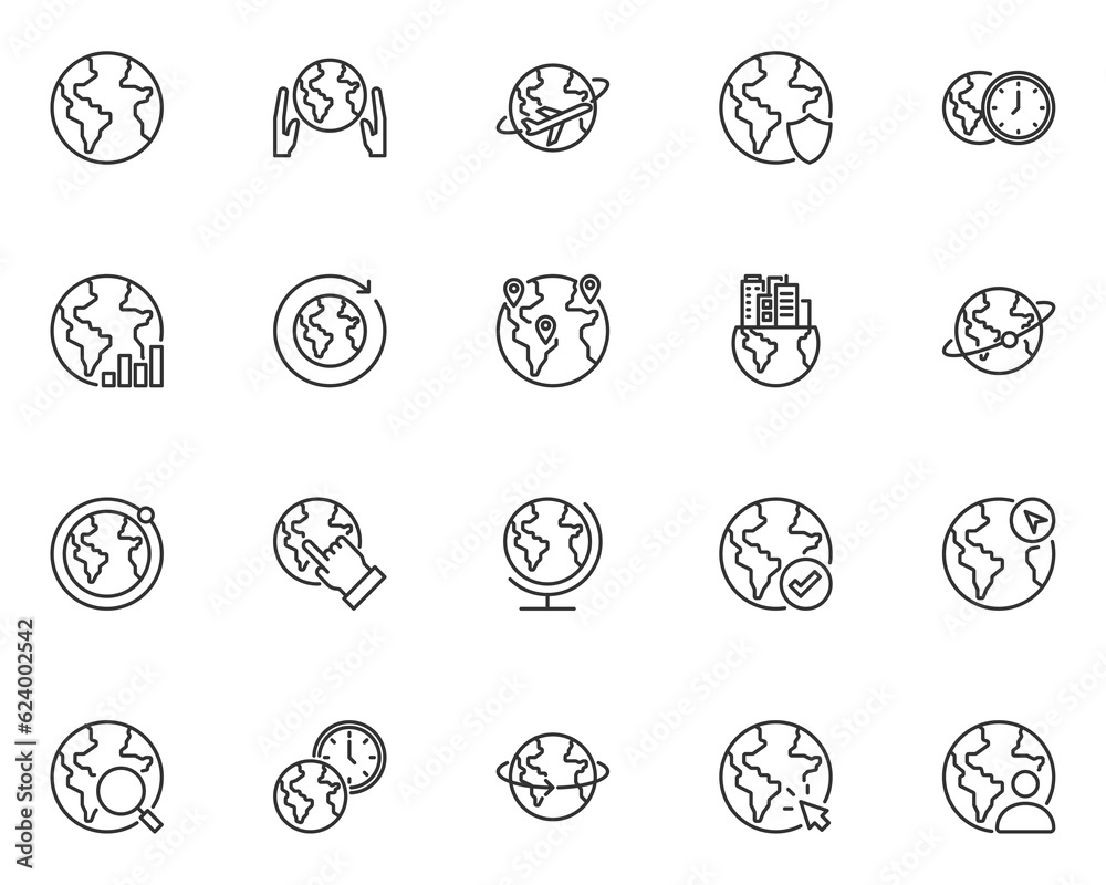 set of global icon, travel, world set of global icon, travel, world