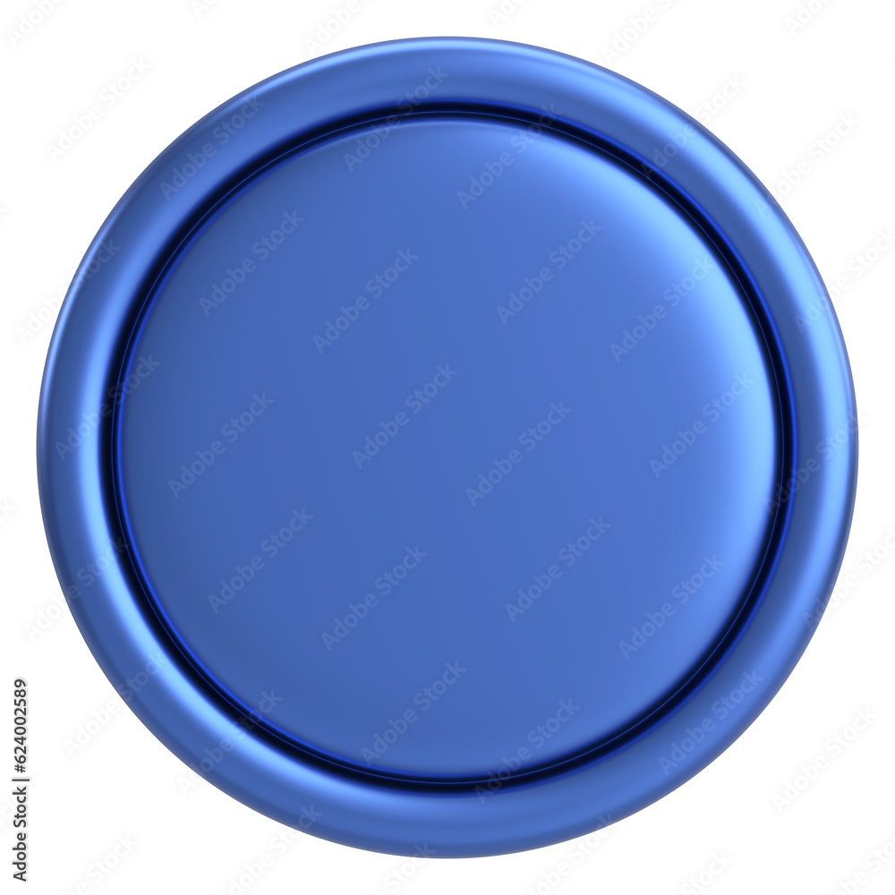3D circle button. Empty button. 3D illustration. 3D circle button. Empty button. 3D illustration.