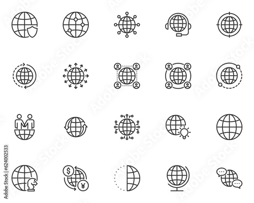 set of global icon, travel, world